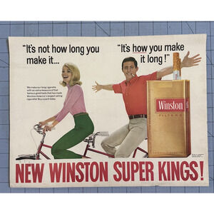 1967 Print Ad Winston Super Kings Cigarettes How Make it Long